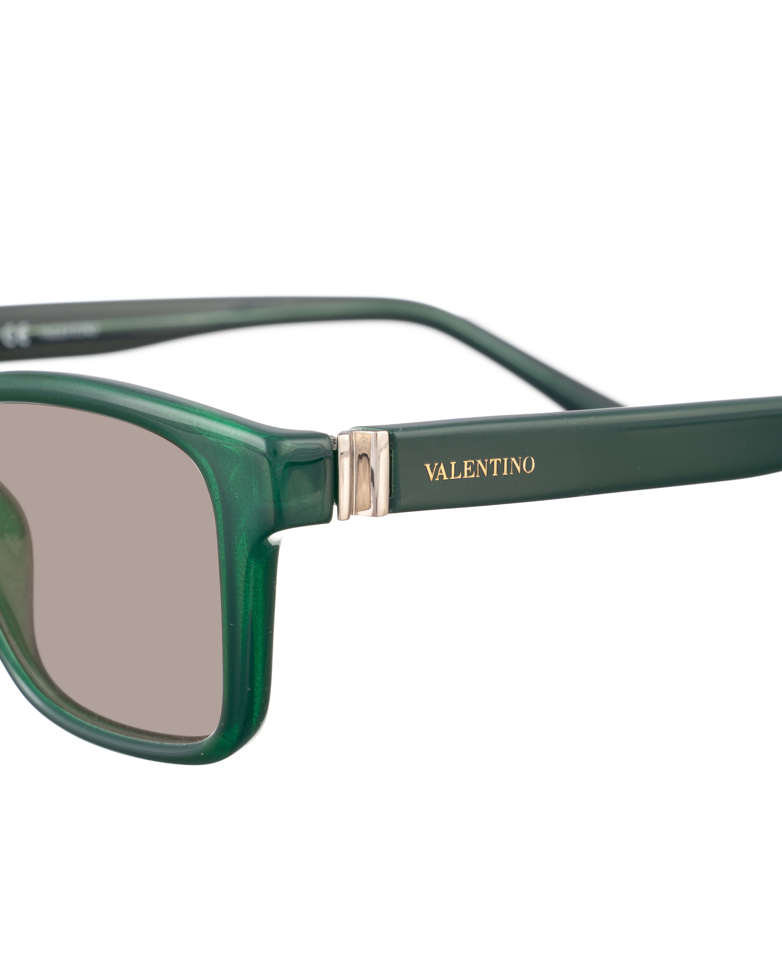 Valentino Valentino 00s Black & Green Nerd Sunglasses Size ONE SIZE - 1 Thumbnail