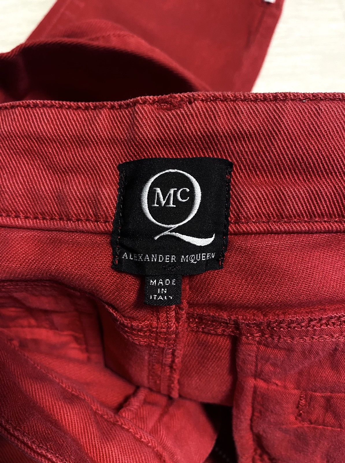 Alexander McQueen 2013 Alexander McQueen McQ Red Zip Slim Fit Jeans Denim Size 26" / US 2 / IT 38 - 18 Thumbnail