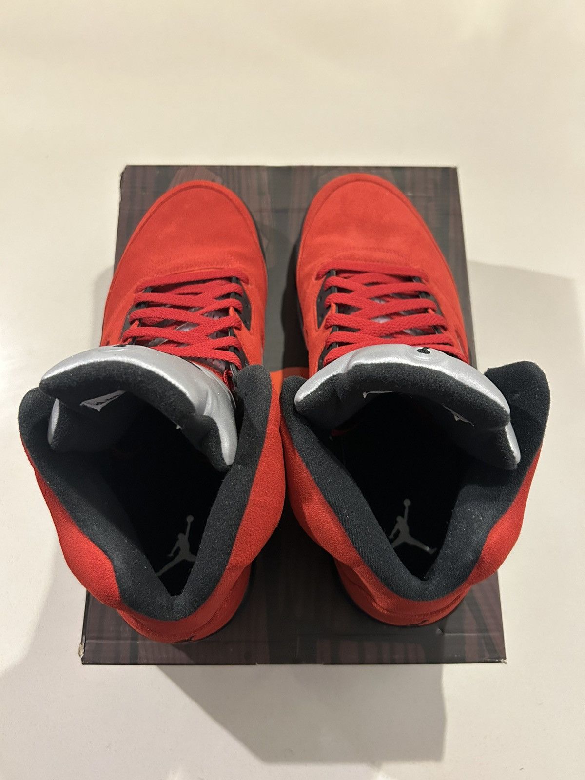 Jordan Brand Nike Air Jordan 5 Retro Raging Bull Red Size US 12 / EU 45 - 4 Thumbnail