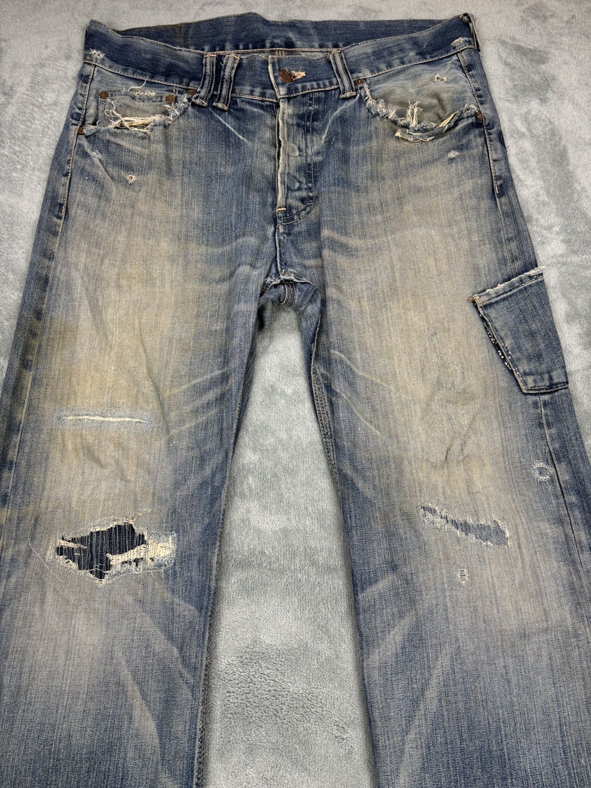 ANACHRONORM Anachronorm Distressed Denim. S0173 Size US 34 / EU 50 - 12 Thumbnail