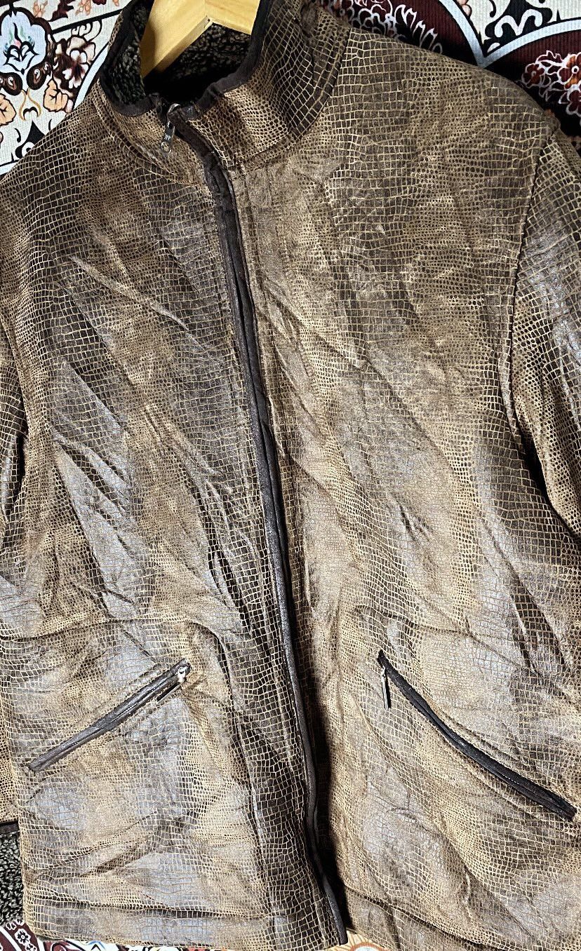 Gaultier Homme Objet Rare Gaultier Homme Objet Crocodile Leather Sherpa Jacket Size US L / EU 52-54 / 3 - 6 Thumbnail