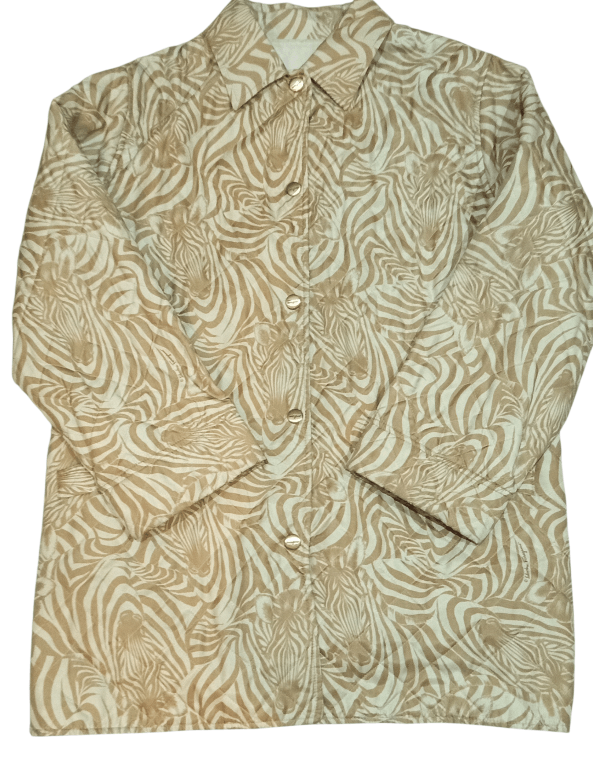 Salvatore Ferragamo Vintage Salvatore Ferragamo Quilted Animal Print Jacket Size M / US 6-8 / IT 42-44 - 3 Thumbnail