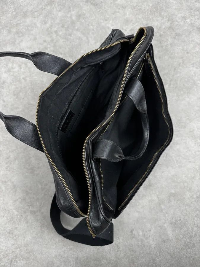 agnes b. 2000s Agnès B Black Leather Shoulder Bag Size ONE SIZE - 8 Thumbnail