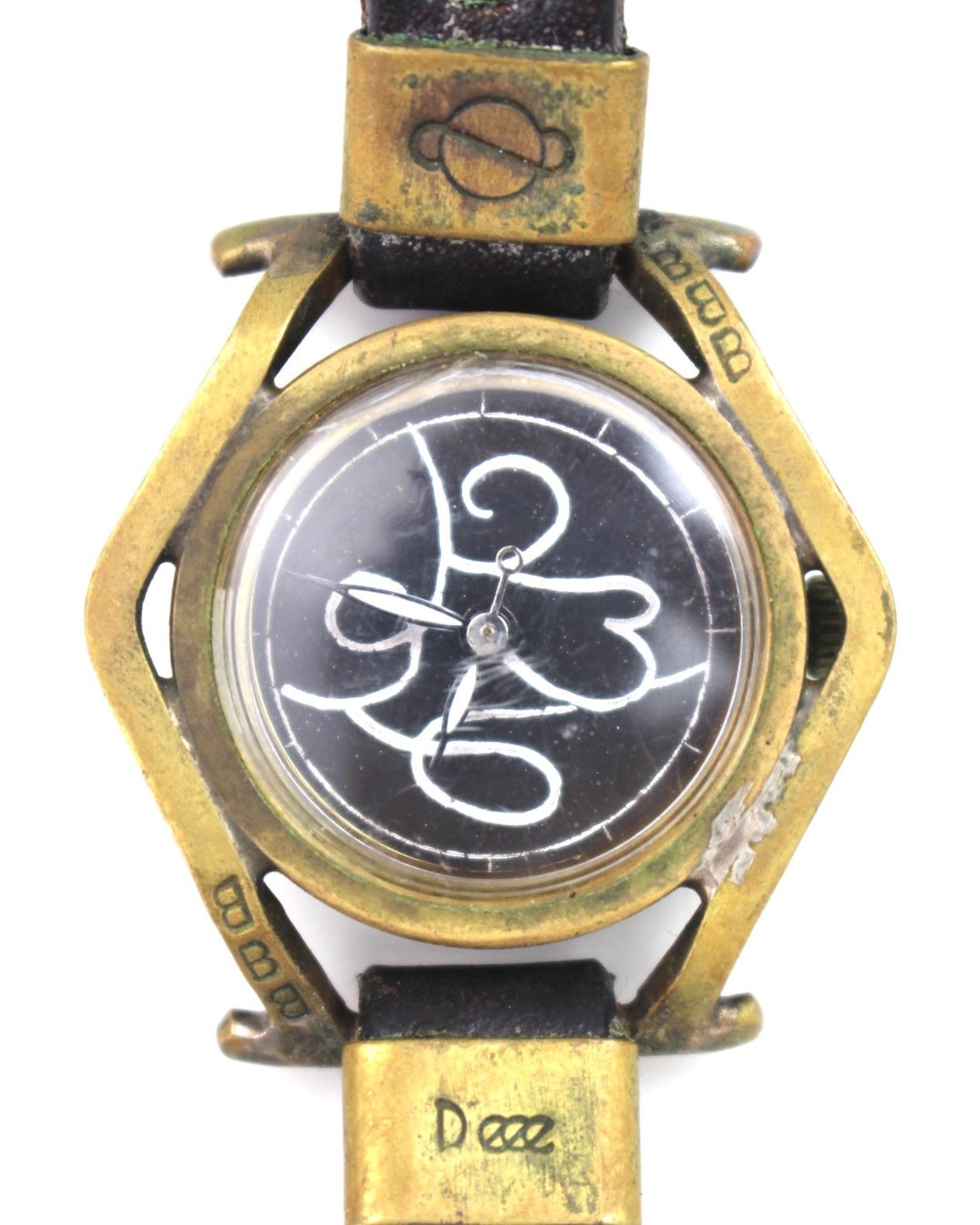 Hysteric Glamour 2000S DEEE ONE-OFF HANDMADE BRASS FRAME WRAP LEATHER WATCH Size ONE SIZE - 1 Thumbnail