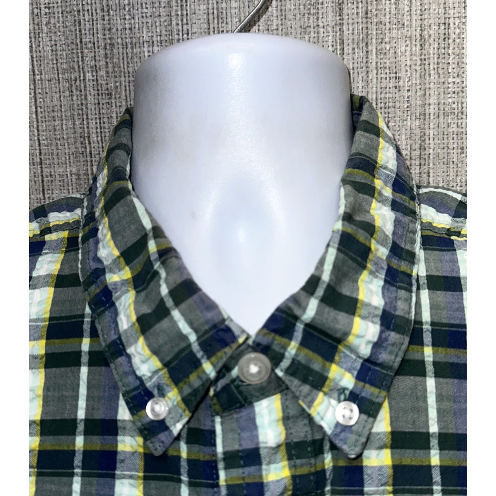 CO Duluth Men Shirt Plaid Short Sleeve Button Front Green Cotton XLT Size US XL / EU 56 / 4 - 3 Thumbnail