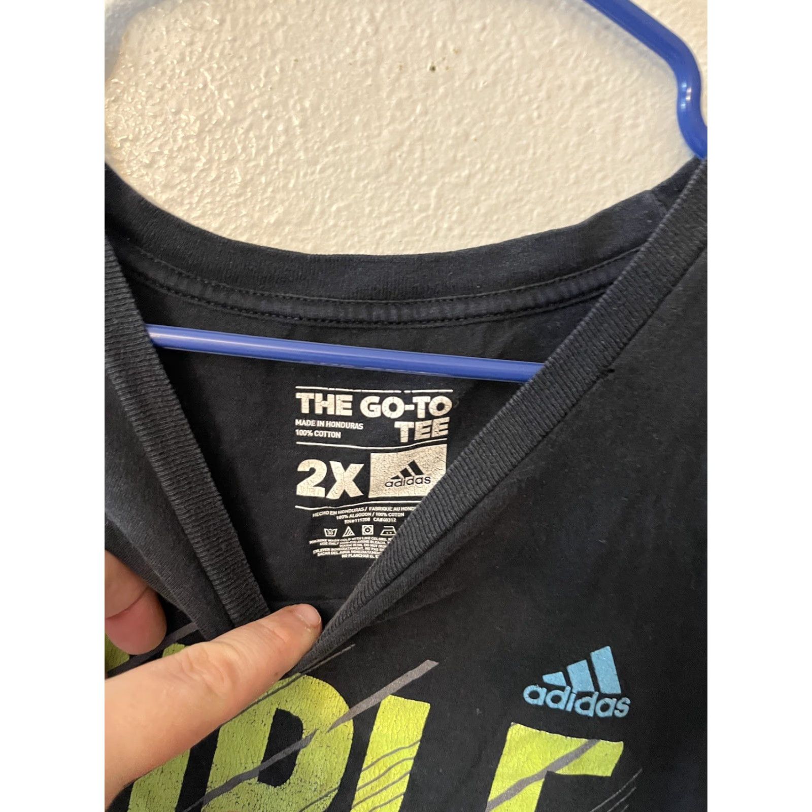 Adidas Adidas T-shirt Big & Tall 2X Black Go-To Tee Short Sleeve Crew Neck Logo Men Size US XXL / EU 58 / 5 - 2 Thumbnail