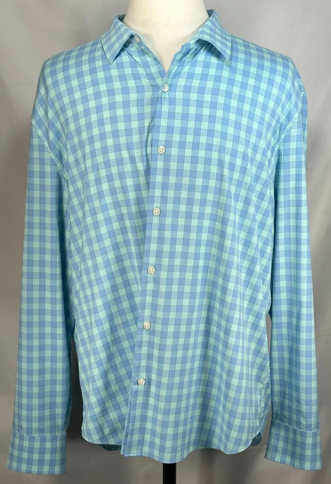 Bonobos Bonobos Standard Fit Nylon/Spandex Button Up Blue Mens XL Size US XL / EU 56 / 4 - 1 Thumbnail