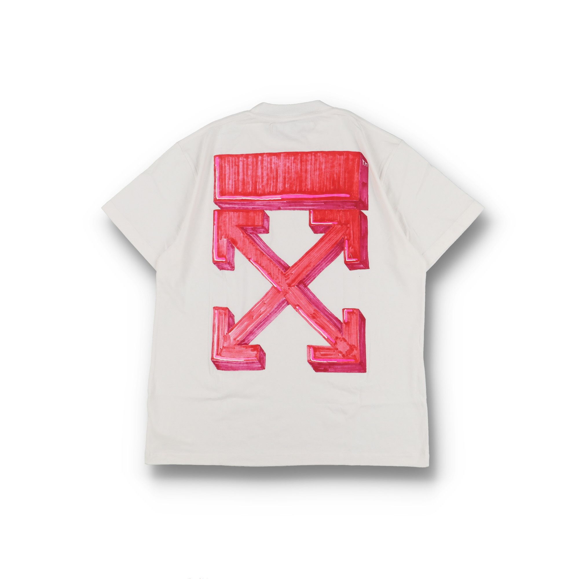 Off-White White and Red Marker Arrows Oversized T-Shirt Size US XS / EU 42 / 0 - 1 Thumbnail