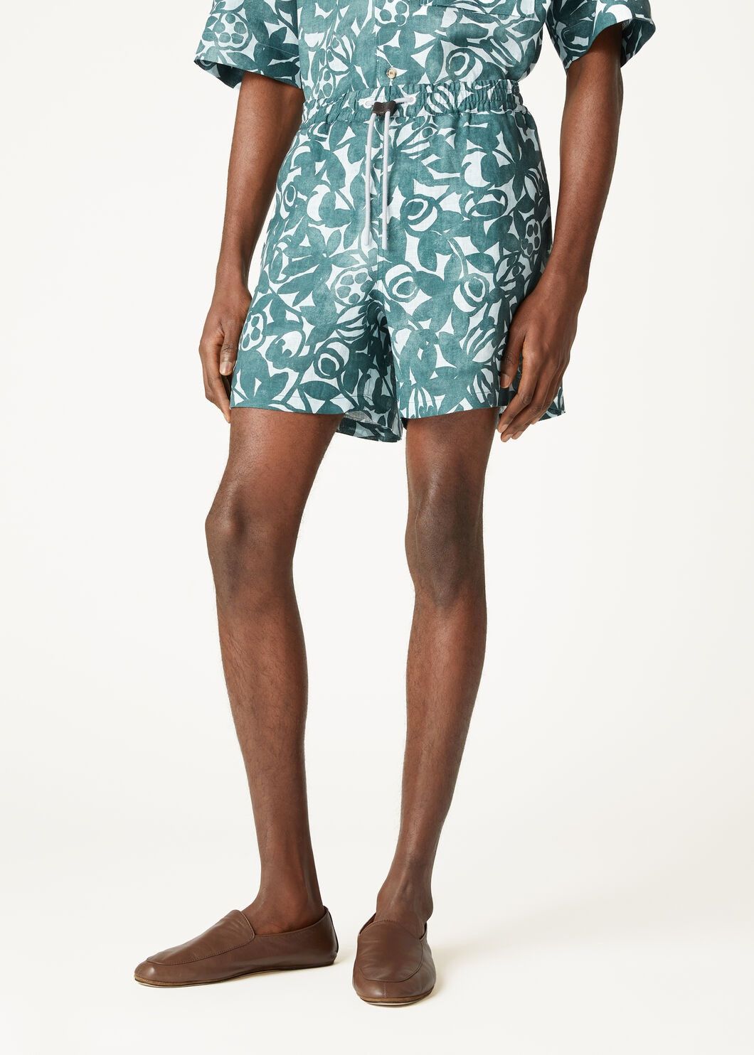 Loro Piana o1w1db10725 FAO7676 Bay Bermuda Short in Green/White Size US 32 / EU 48 - 4 Thumbnail