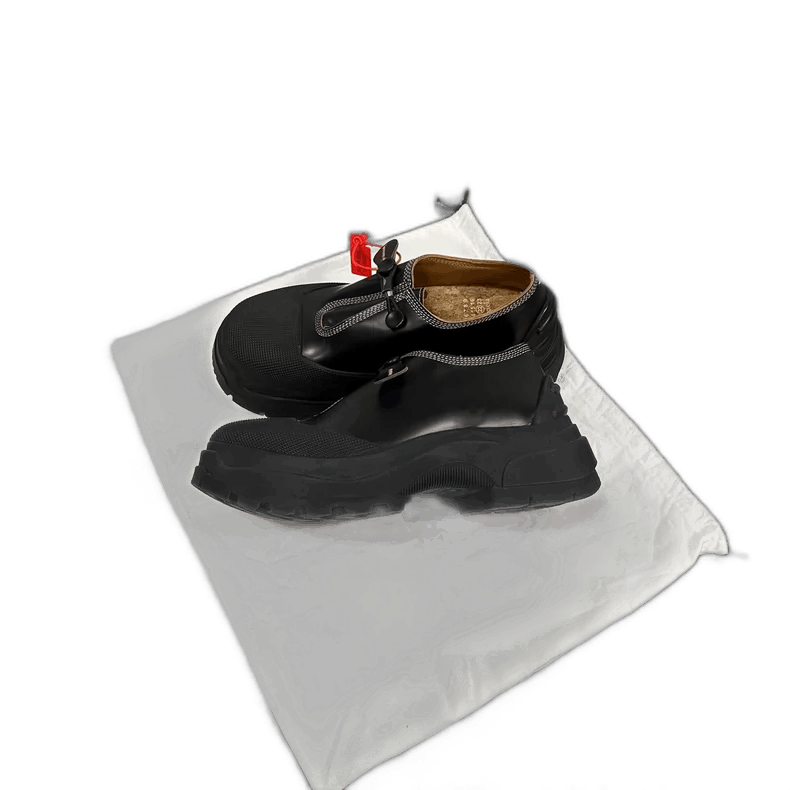 Maison Margiela Thick Sole Leather Shoes-2506 Shoes in Black, Women's (Size 7)