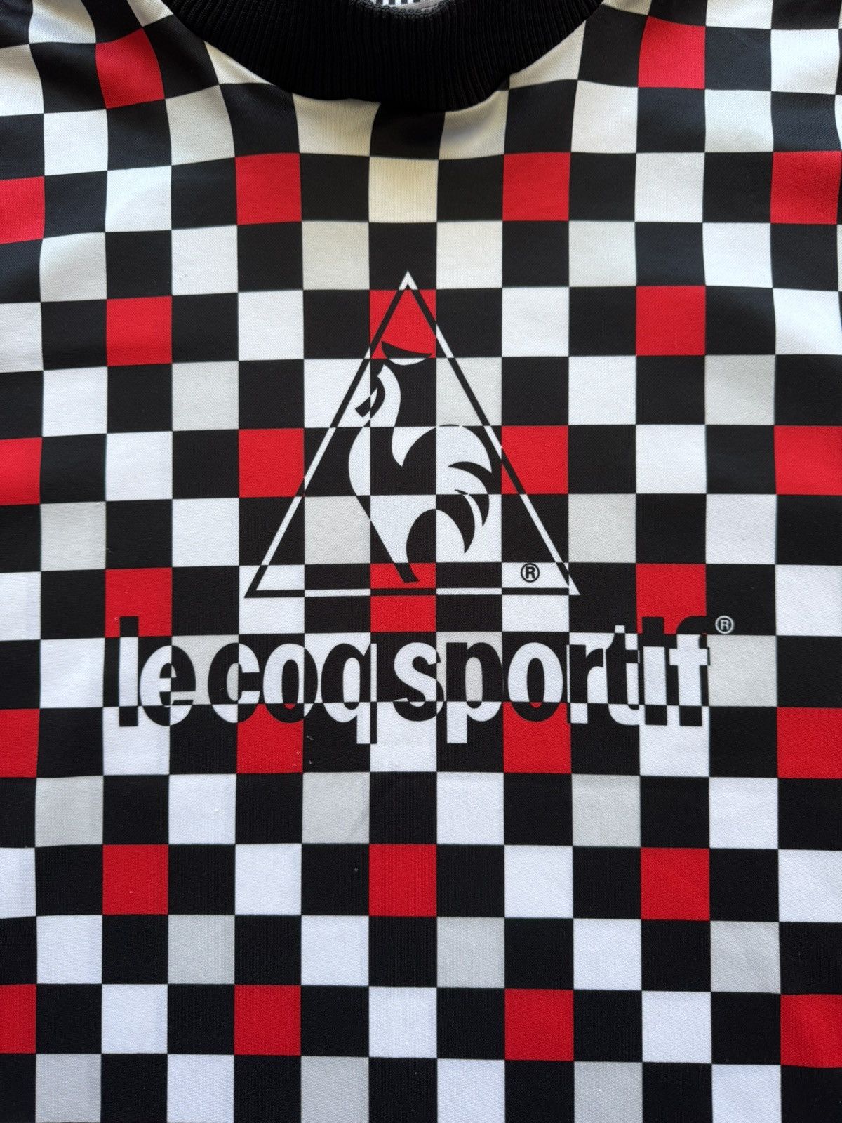 Le Coq Sportif Vintage Le Coq Sportif Checkerboard Jersey Size US L / EU 52-54 / 3 - 1 Thumbnail