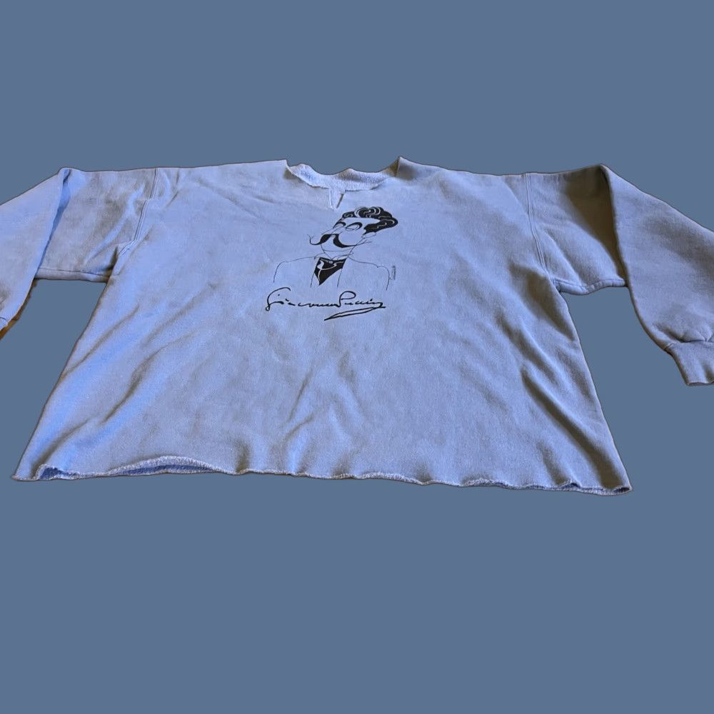 Vintage VINTAGE Giacomo Puccini Opera Crop Sweatshirt Women’s XL Blue Grey 90s Size XL / US 12-14 / IT 48-50 - 1 Thumbnail
