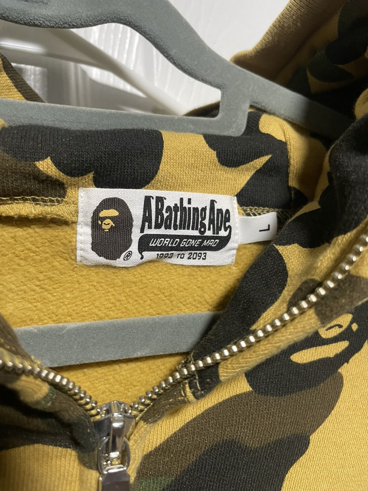 Bape Bape Yellow Camouflage zip up Size US L / EU 52-54 / 3 - 4 Thumbnail