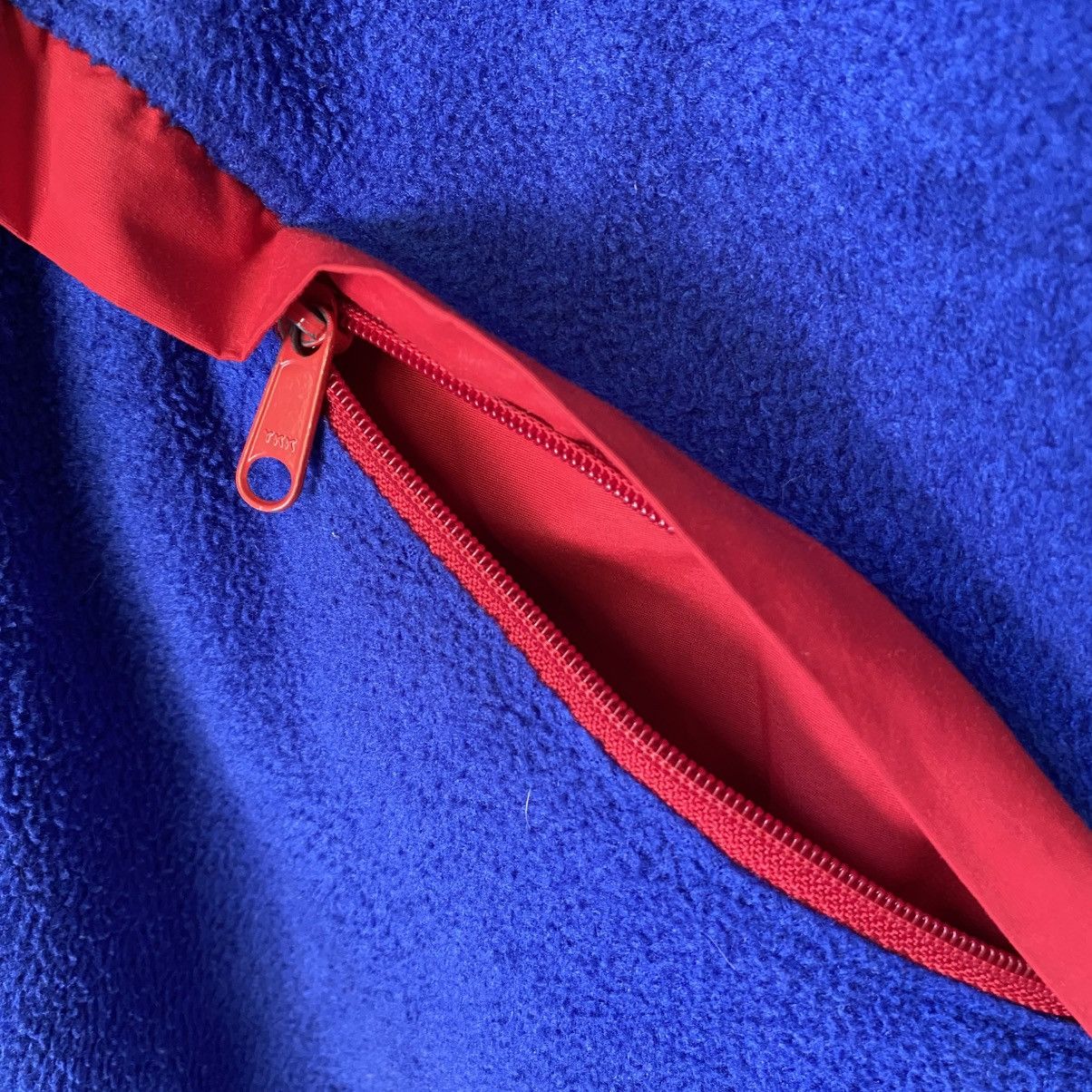 Designer × Woolrich Woolen Mills Woolrich Blue Fleece Jacket with Red Trim Size US L / EU 52-54 / 3 - 8 Thumbnail
