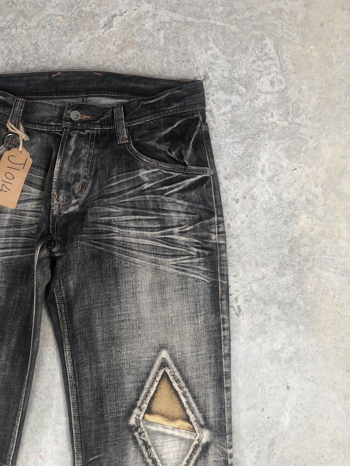 If Six Was Nine Japanese Hideways Flared Jeans Distressed Patchwork Jeans Size US 31 - 5 Thumbnail