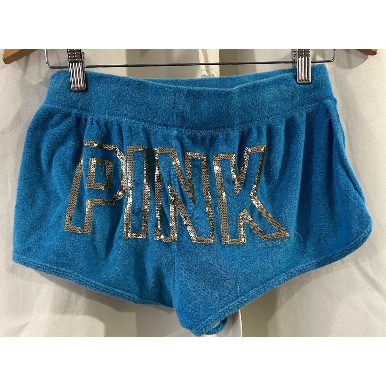 Victoria's Secret Victoria's Secret PINK Blue Women's XS Terry Cloth Loungewear Shorts Size 26" / US 2 / IT 38 - 3 Thumbnail