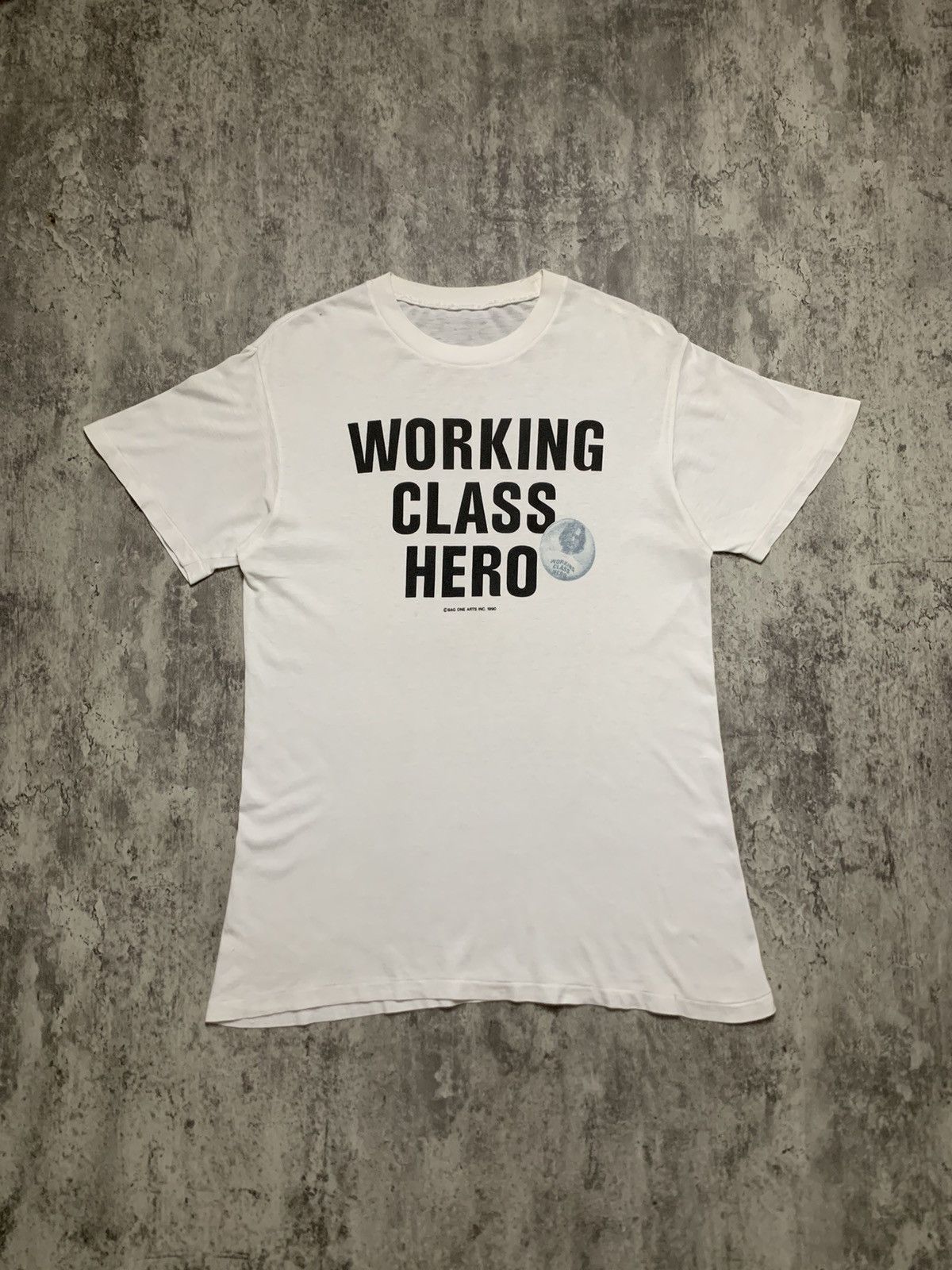 Vintage John Lennon WORKING CLASS HERO 1990 Bag One Arts Inc Size US L / EU 52-54 / 3 - 1 Thumbnail
