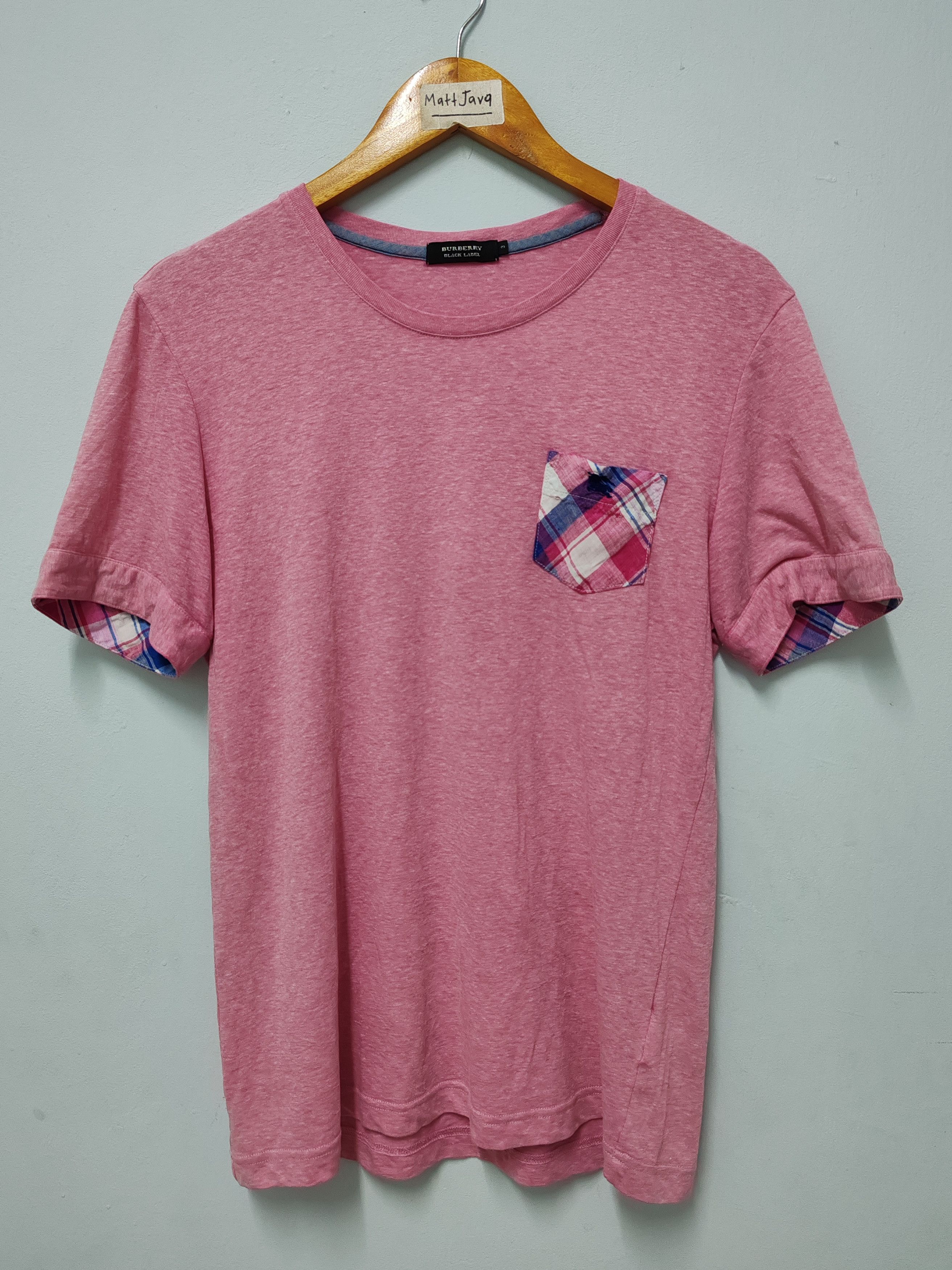 Burberry Burberry Black Label Single Pocket Tee Checkered Size US M / EU 48-50 / 2 - 1 Thumbnail