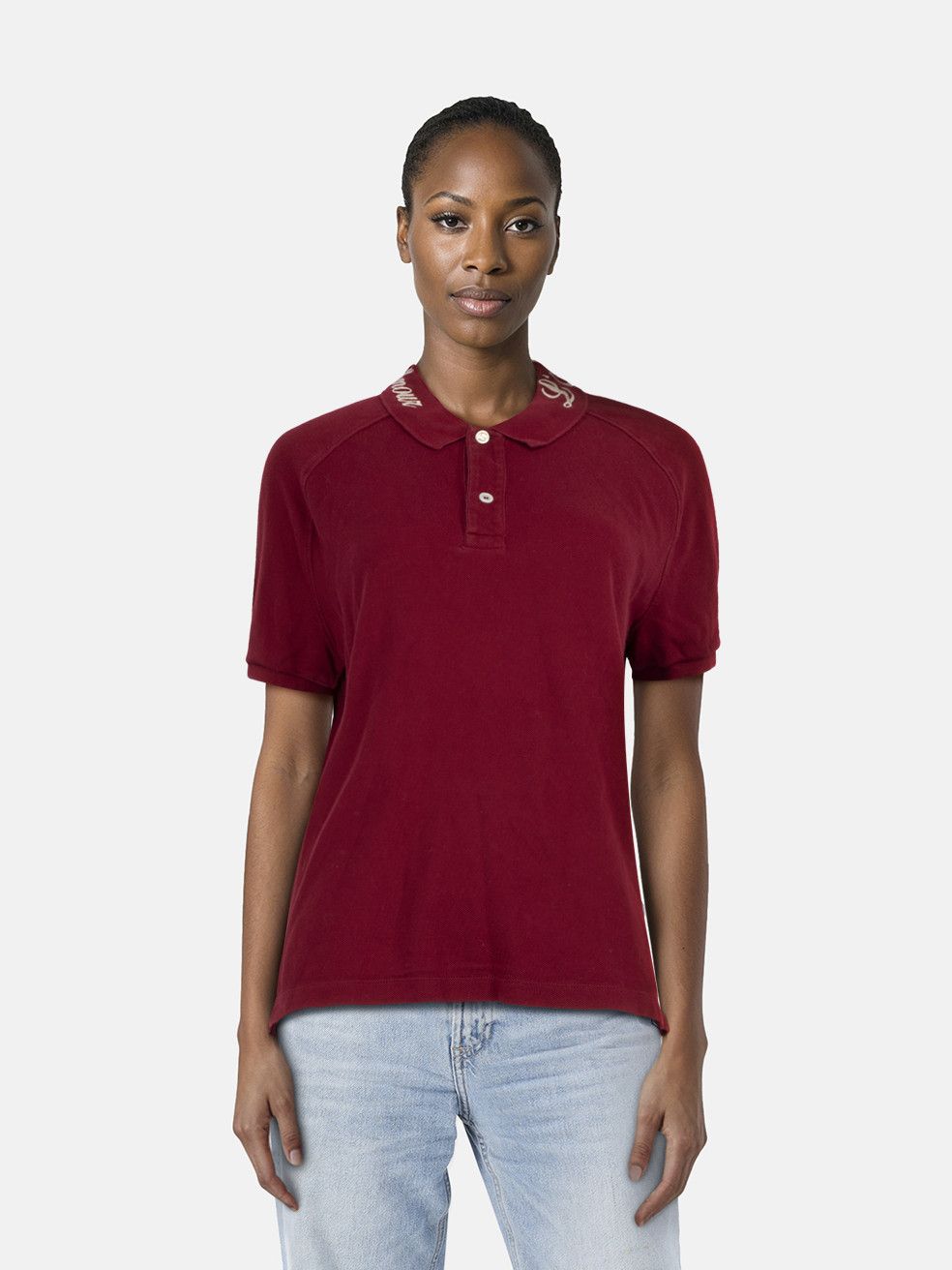 Gucci Red Embroidered Collar Polo T-Shirt Size XL / US 12-14 / IT 48-50 - 1 Thumbnail