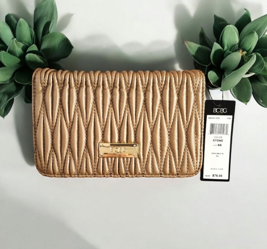 Bcbgmaxazria BCBG Quilted Crossbody Bag-Stone Size ONE SIZE - 1 Thumbnail