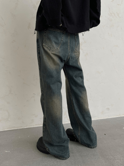 Japanese Brand × Vintage Cleanfit street vintage washed distressed straight jeans Size US 32 / EU 48 - 3 Thumbnail