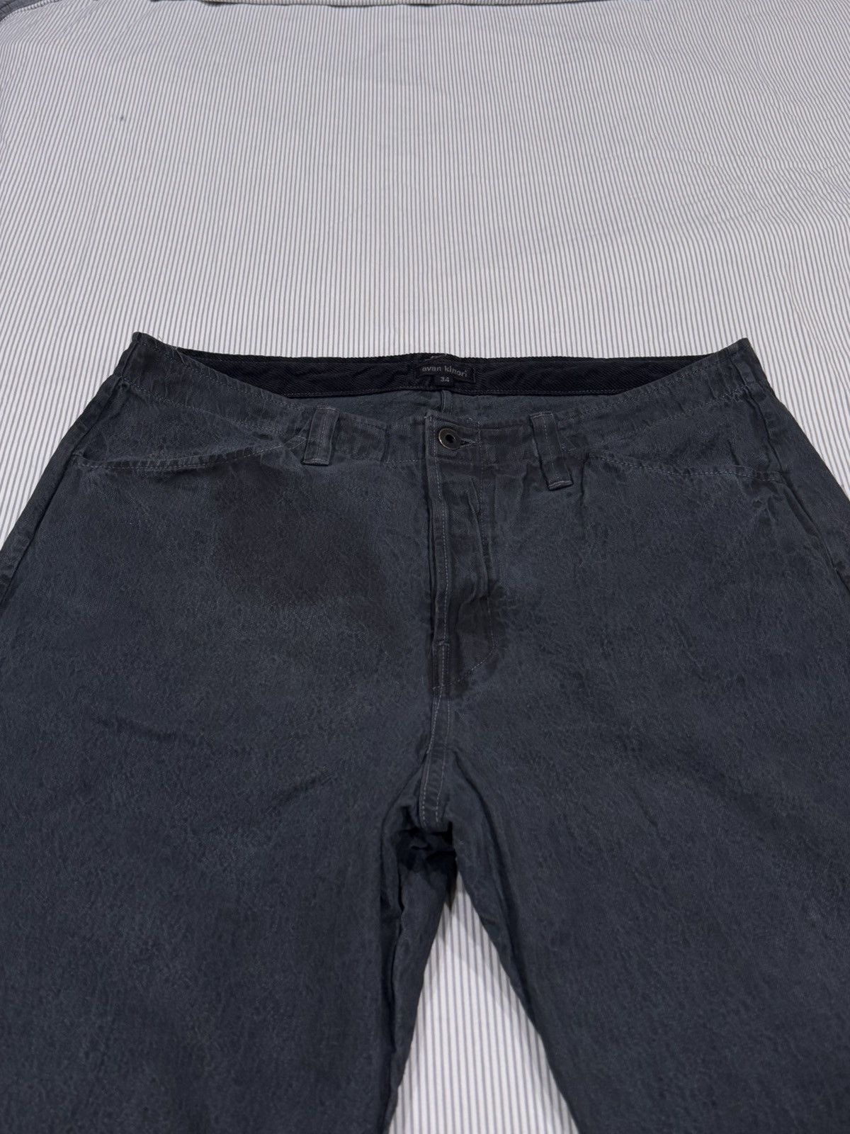 Evan Kinori Four pocket cotton hemp sumi inked dyed pants 34 Size US 34 / EU 50 - 15 Thumbnail