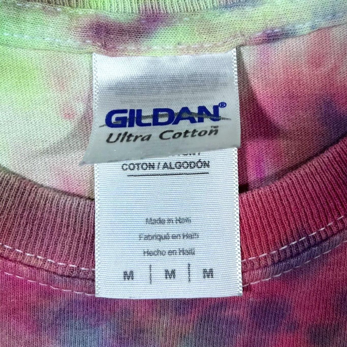 Gildan Side Street Pizza & Pasta Souvenir Graphic Tie Dye T-Shirt Medium Mens Short Sleeve Crew Neck Color Multicoloured Graphic Print Chest Back 3092 Size US M / EU 48-50 / 2 - 5 Thumbnail