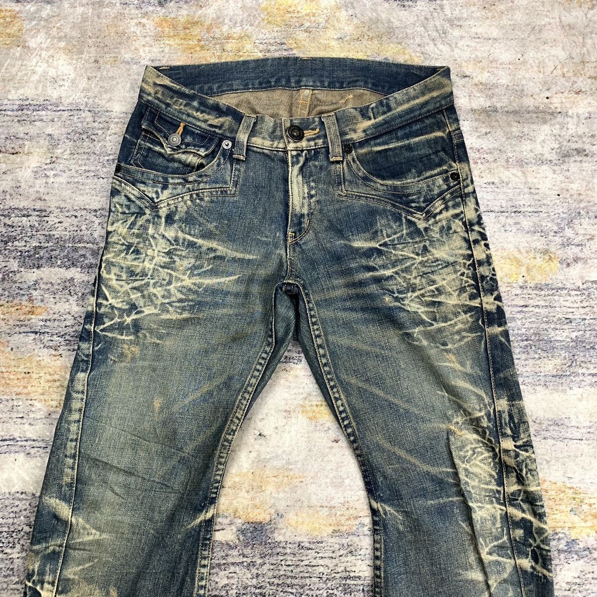 Japanese Brand Rattle trap mud wash flared distressed denim pants Size US 31 - 4 Thumbnail