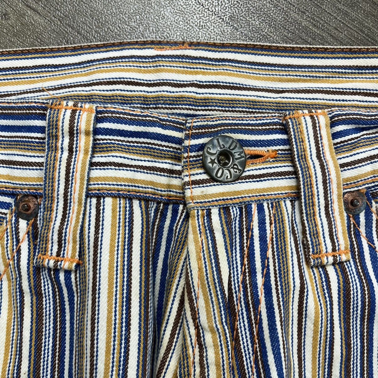 Japanese Brand 2000s Cocolulu Japan Printed Logo Gyaru Style Striped Jeans Size US 33 - 11 Thumbnail