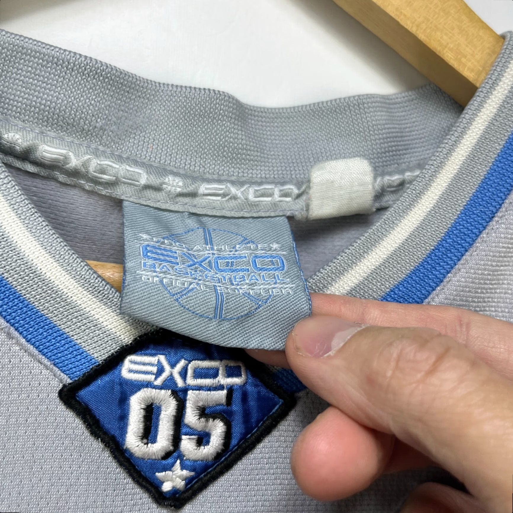 Vintage VINTAGE EXCO Y2K Basketball Jersey Large XL Baggy Hip Hop Mens Shirt XL Blue Hip Hop 90s Theme Size US L / EU 52-54 / 3 - 6 Thumbnail
