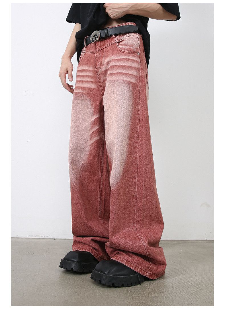 Japanese Brand × Vintage American high street vintage washed red jeans Size US 32 / EU 48 - 5 Thumbnail