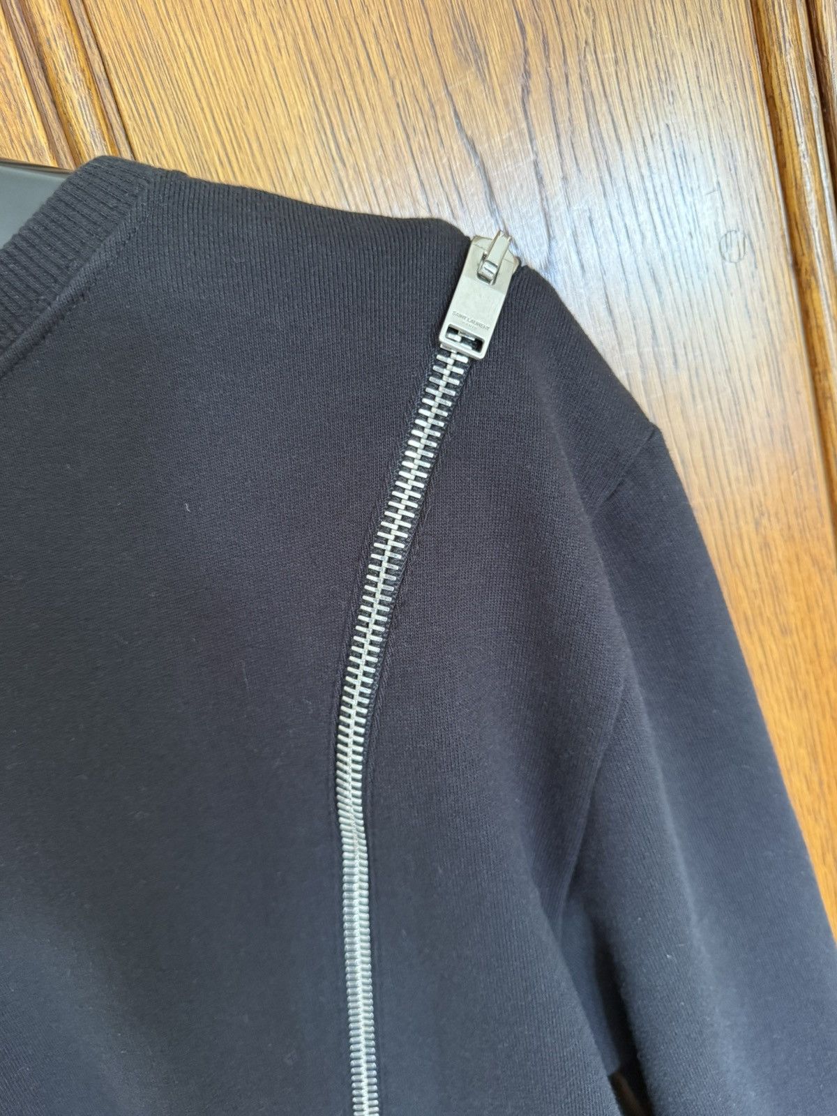 Saint Laurent Paris FW13 Saint Laurent zip crew neck sweater Hedi Slimane grail Size US L / EU 52-54 / 3 - 11 Thumbnail