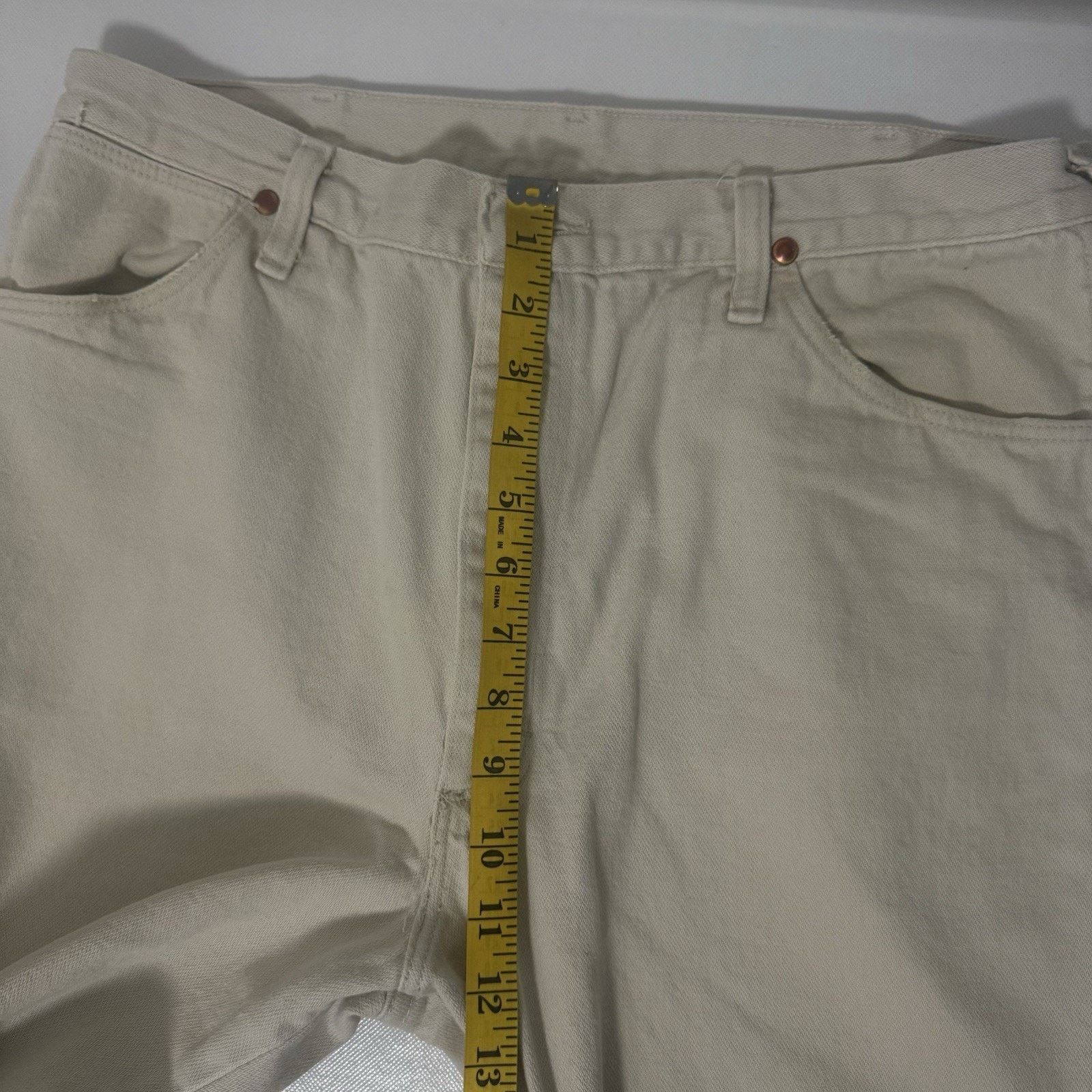 Wrangler Vintage 90s Wrangler 13mwz Tan original fit cowboy jeans Size US 33 - 6 Thumbnail