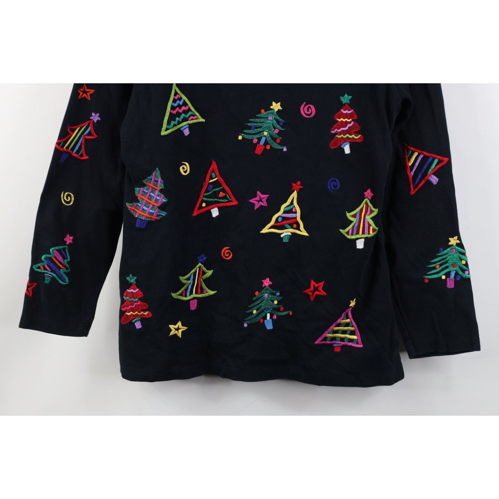 Vintage Vintage 90s Michael Simon Lite Christmas Tree T-Shirt Size M / US 6-8 / IT 42-44 - 3 Thumbnail