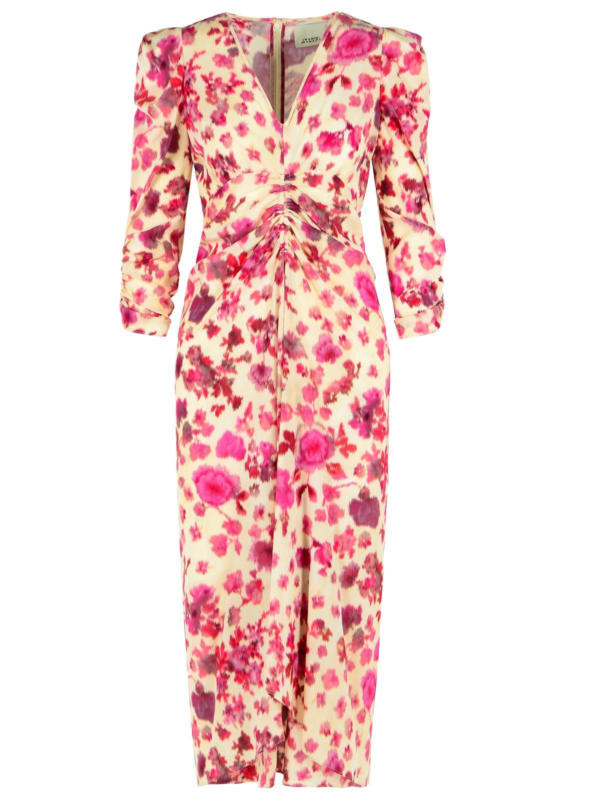Isabel Marant ISABEL MARANT 'Albini' Long Pink Stretch Silk Dress Size XS / US 0-2 / IT 36-38 - 1 Thumbnail