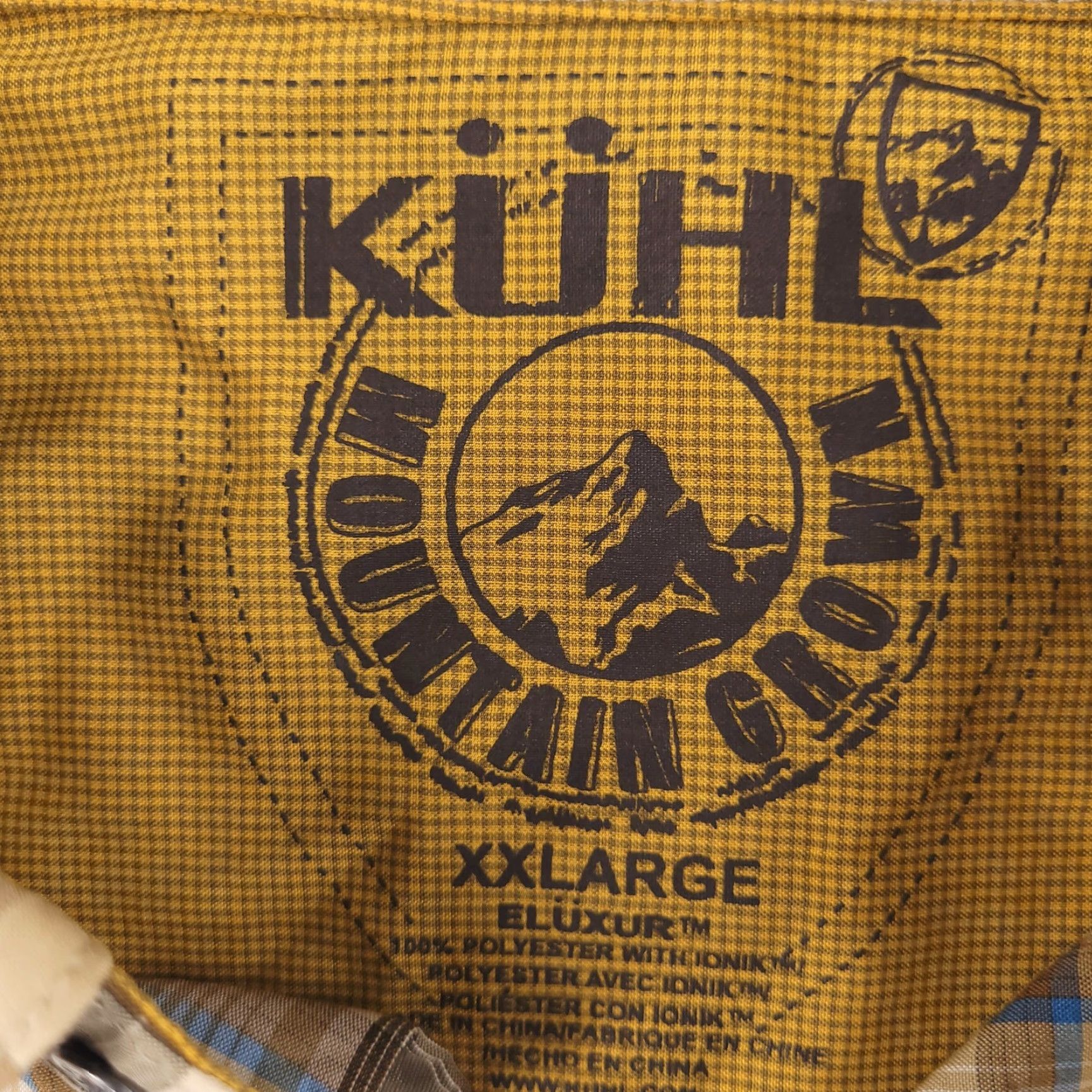 Vintage Kuhl Shirt Mens 2XL XXL Yellow Short Sleeve Check ELUXUR Size US XXL / EU 58 / 5 - 3 Thumbnail
