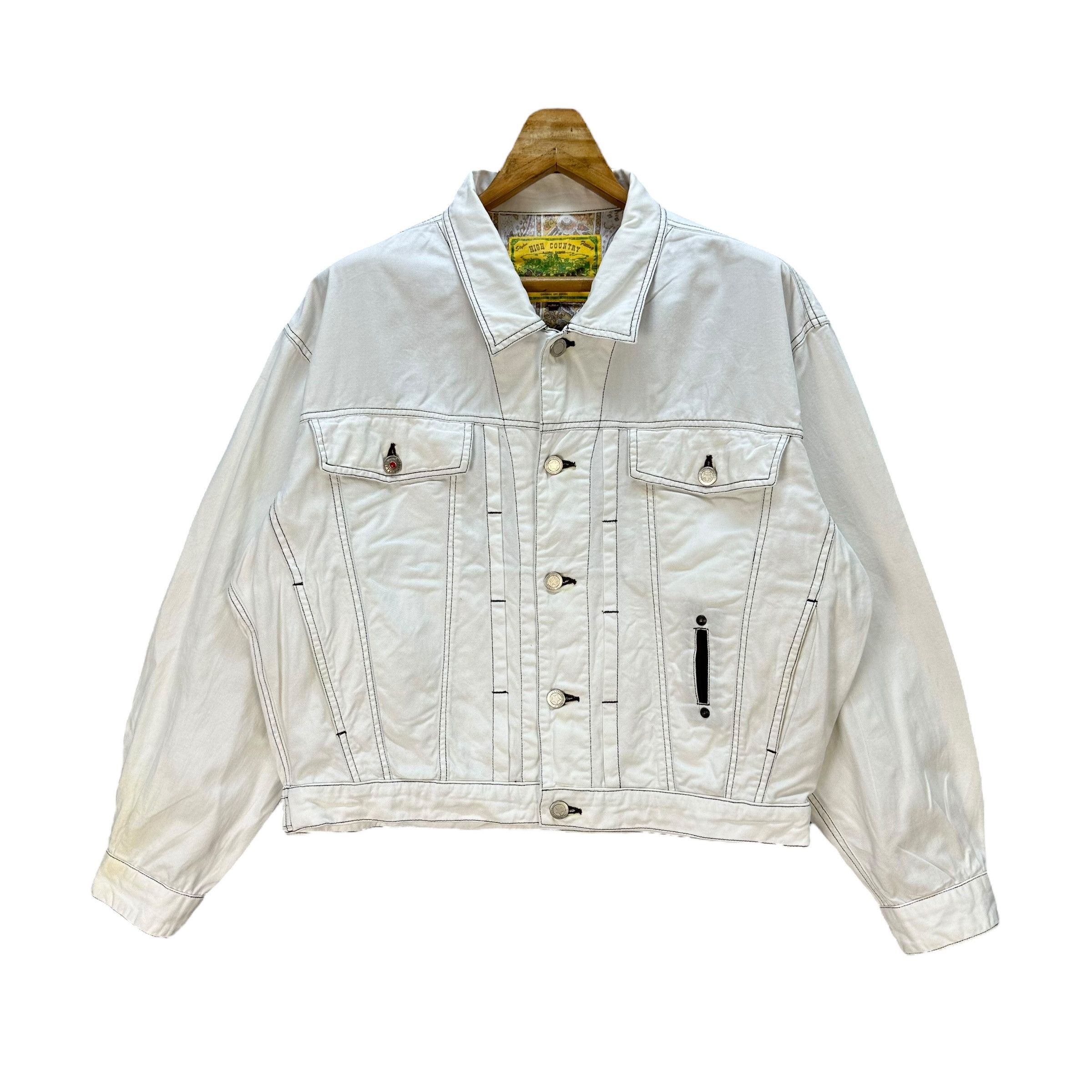 Vintage 90's SEAHOP White Denim Jacket #A74-1785
