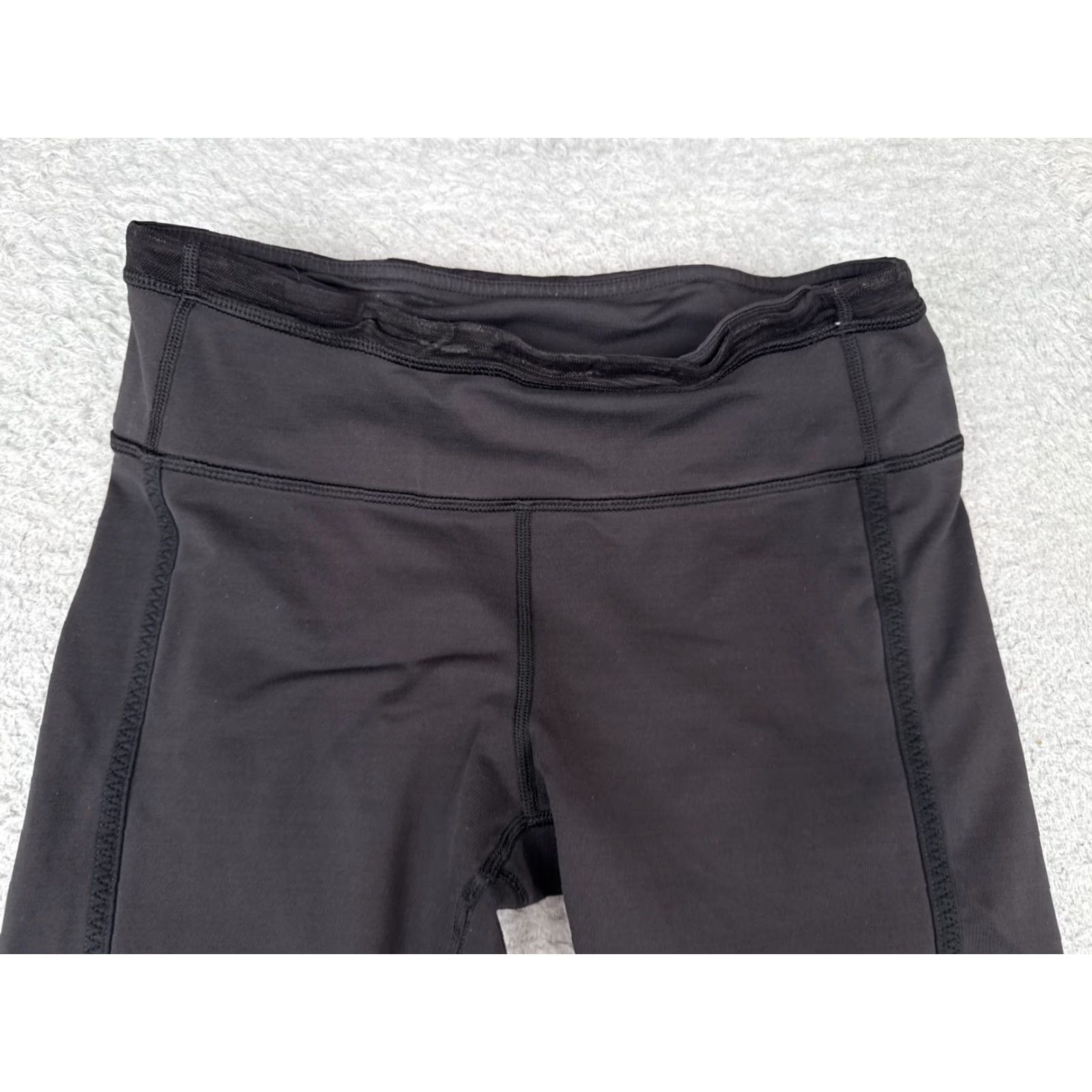 Lululemon Pants Womens 6 Black Camo Cropped Straight Leg Pockets Yoga Activewear Read Me