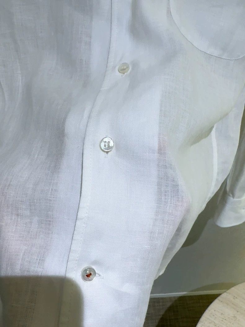 Loro Piana LORO PIANA White linen shirt Size XS / US 0-2 / IT 36-38 - 6 Thumbnail