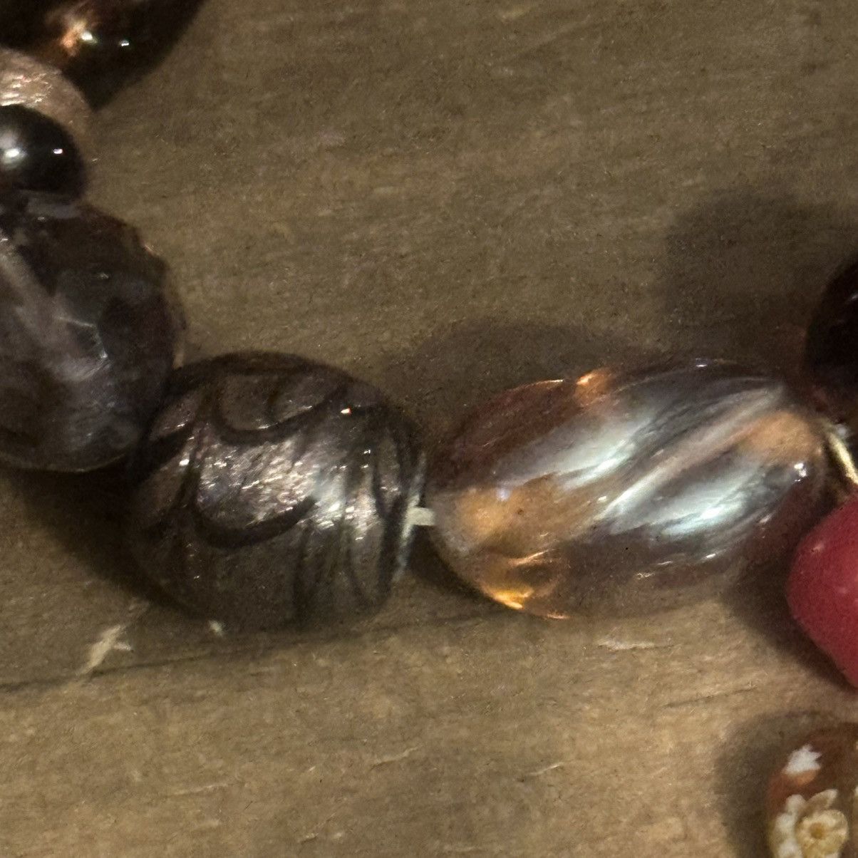 Other Multicolor mixed art deco lampwork bead stretch bracelet Size ONE SIZE - 6 Thumbnail