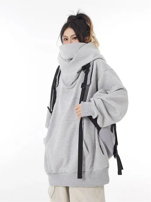 VIBE Autumn Solid Color Ninja Turtleneck Hoodie Size US XL / EU 56 / 4 - 3 Thumbnail