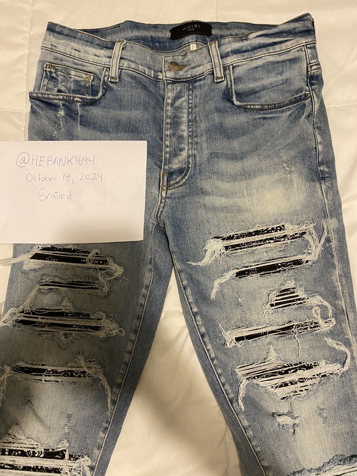 Amiri Bandana Thrasher Clay Indigo