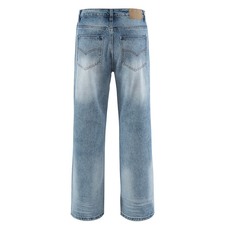 Jean Men's high-waisted loose straight-leg ripped jeans Size US 32 / EU 48 - 2 Thumbnail