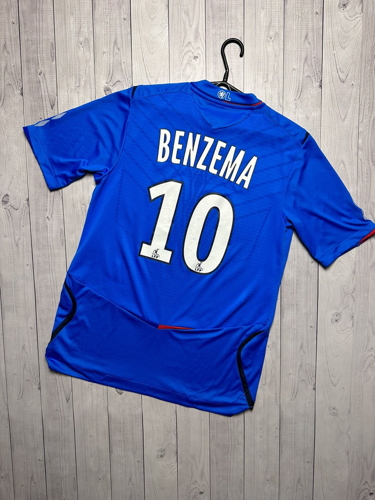 Vintage Umbro Lion Soccer Jersey 10 Benzema rare size M