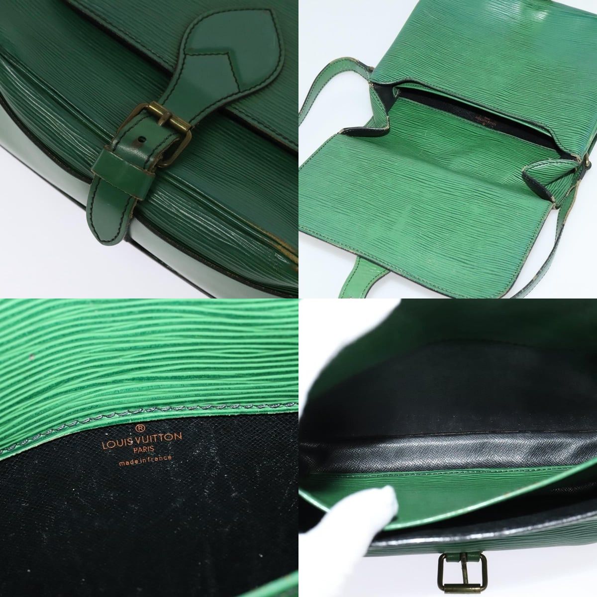 Louis Vuitton LOUIS VUITTON Epi Cartouchiere MM Shoulder Bag Green M52244 Size ONE SIZE - 11 Thumbnail