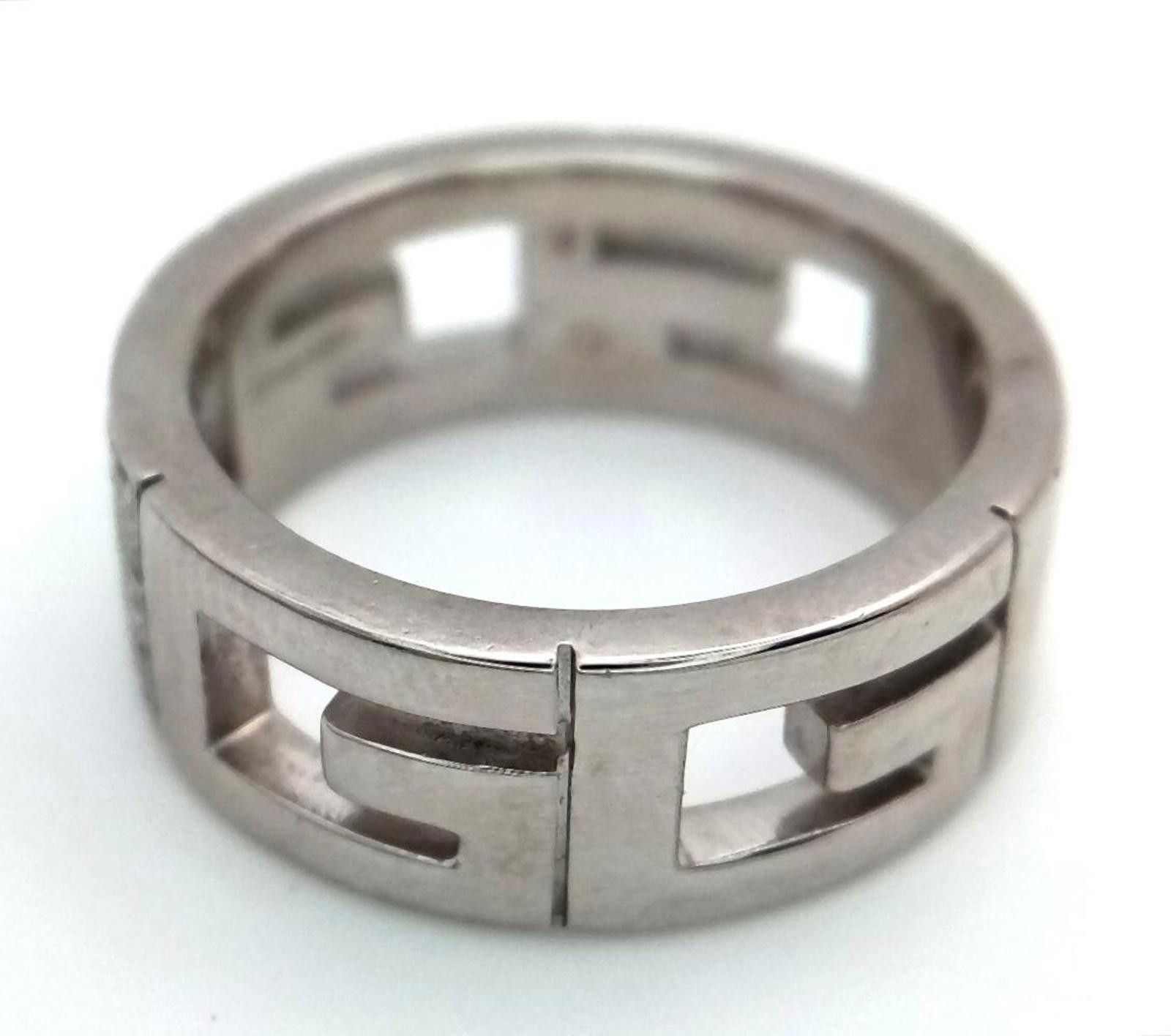 Gucci Gucci 18ct White Gold G Logo Diamond Band Ring Size M Size ONE SIZE - 5 Thumbnail