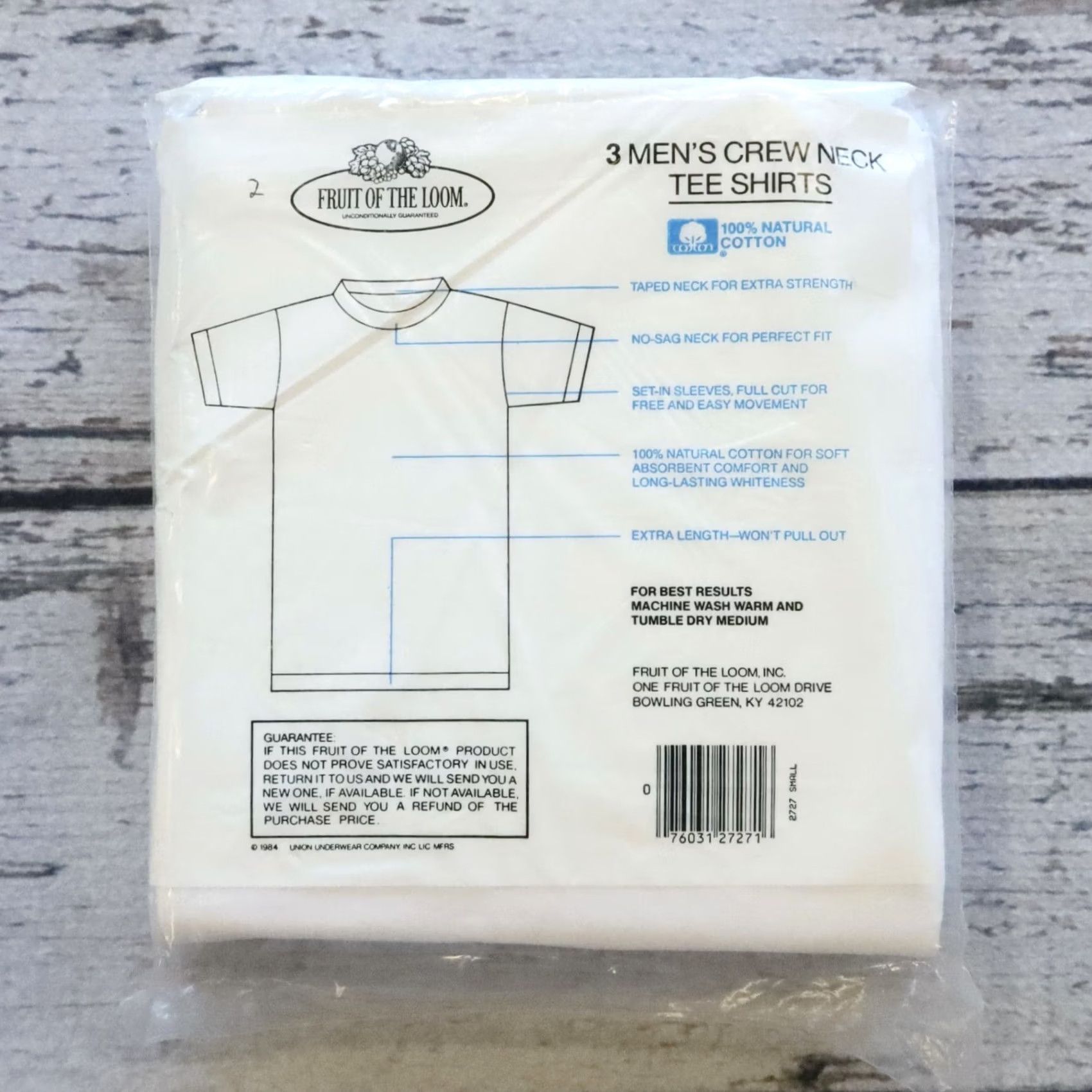 Fruit Of The Loom Vintage Fruit Of The Loom T-Shirt Crew Neck Size S White White Crew Neck Men's Tshirt 3 Pack Deadstock All Cotton Shirt Size US S / EU 44-46 / 1 - 2 Thumbnail