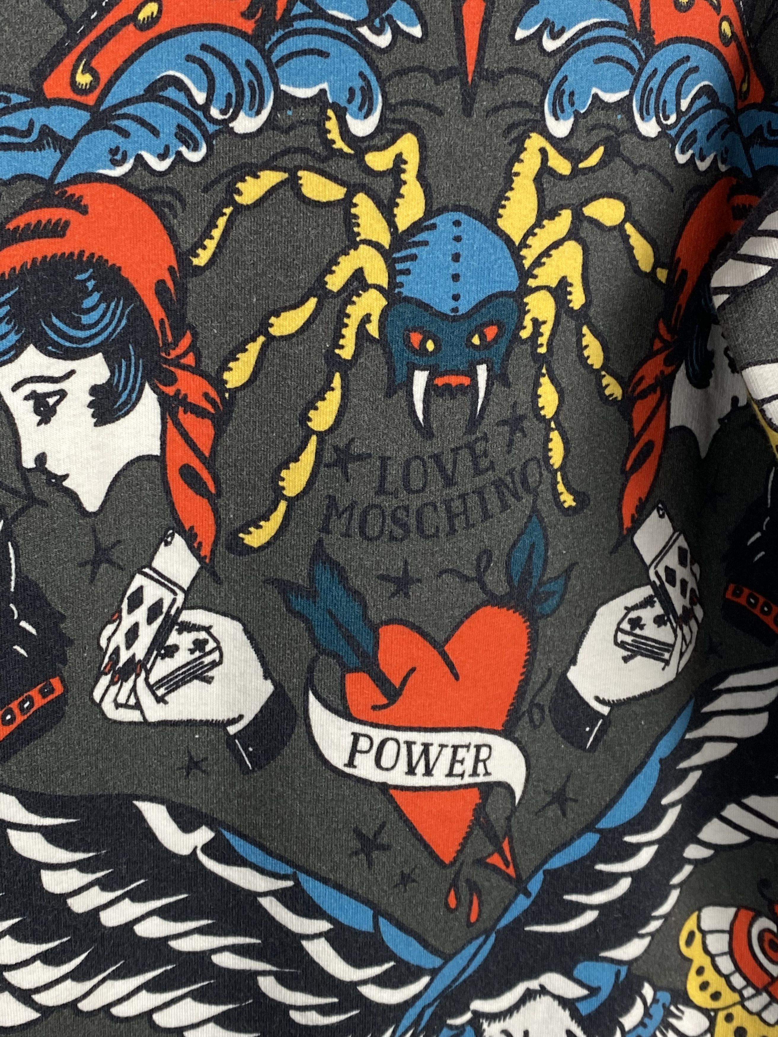 Moschino × Vintage Moschino Tattoo Crewneck Sweatshirt Size S / US 4 / IT 40 - 9 Thumbnail