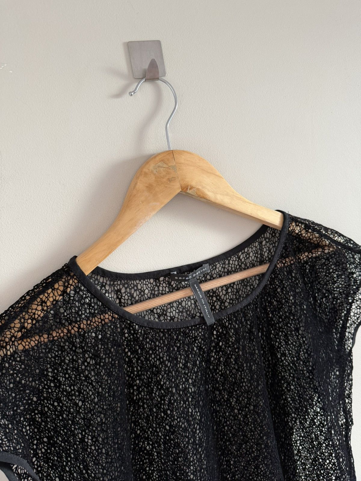 Sarah Pacini Sarah Pacini Sheer Mesh Black Dress Top Size M / US 6-8 / IT 42-44 - 2 Thumbnail