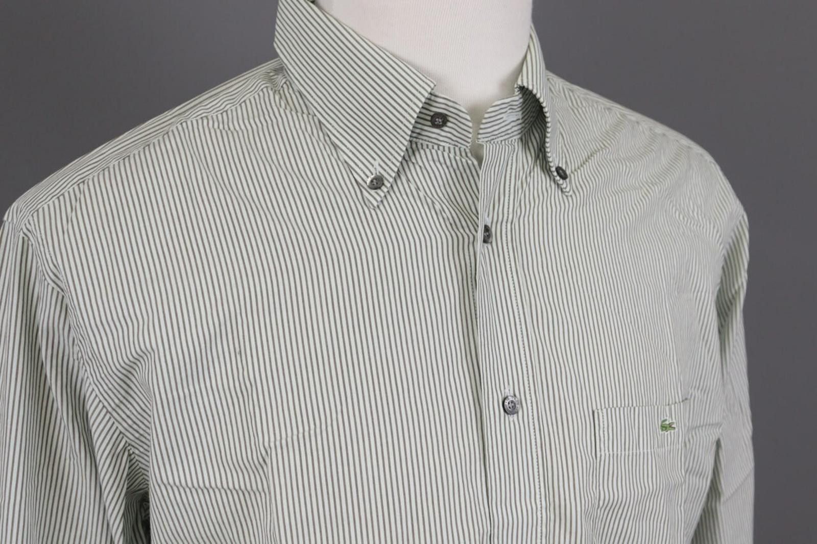 Lacoste Lacoste Gray Pinstripe Button Dress Shirt Size 44 Size US M / EU 48-50 / 2 - 8 Thumbnail